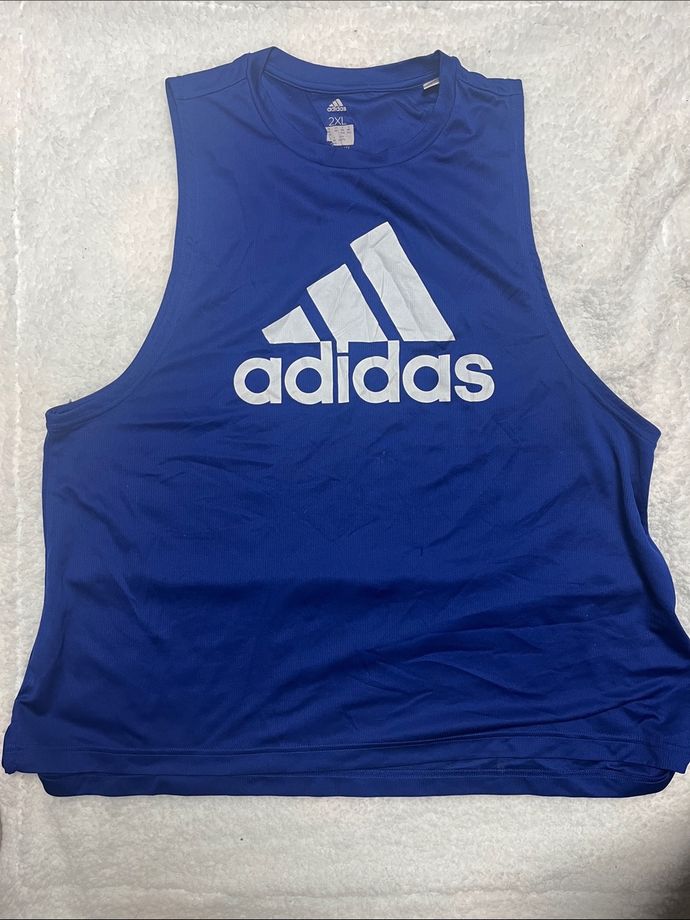 Adidas Women’s Blue Logo Muscle Tank
